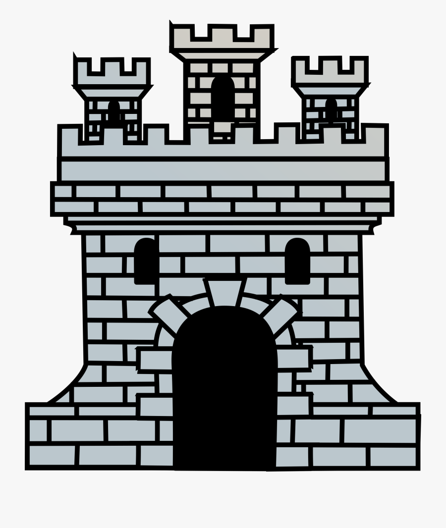 Svg Black And White Stock Rectangle Drawing Castle - Benteng Png, Transparent Clipart