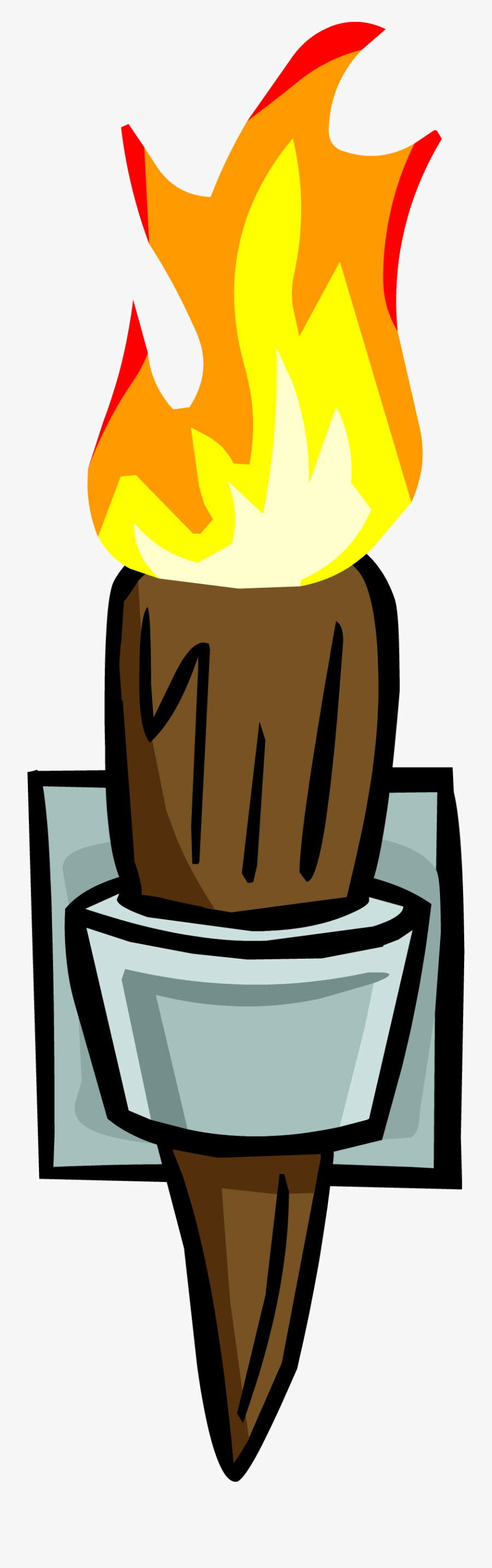 Transparent Flashlight Clip Art - Torch On Wall Clipart, Transparent Clipart