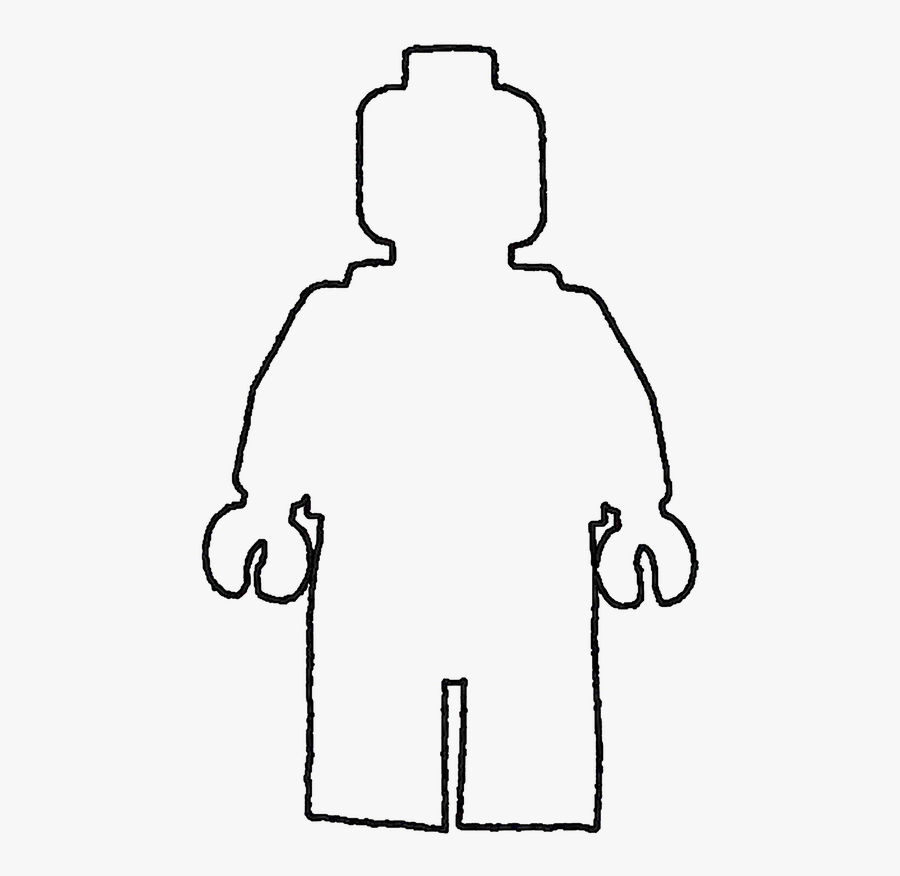 Blank Lego Man Outline, Transparent Clipart