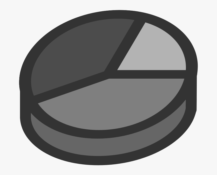 Black White And Gold Pie Chart, Transparent Clipart
