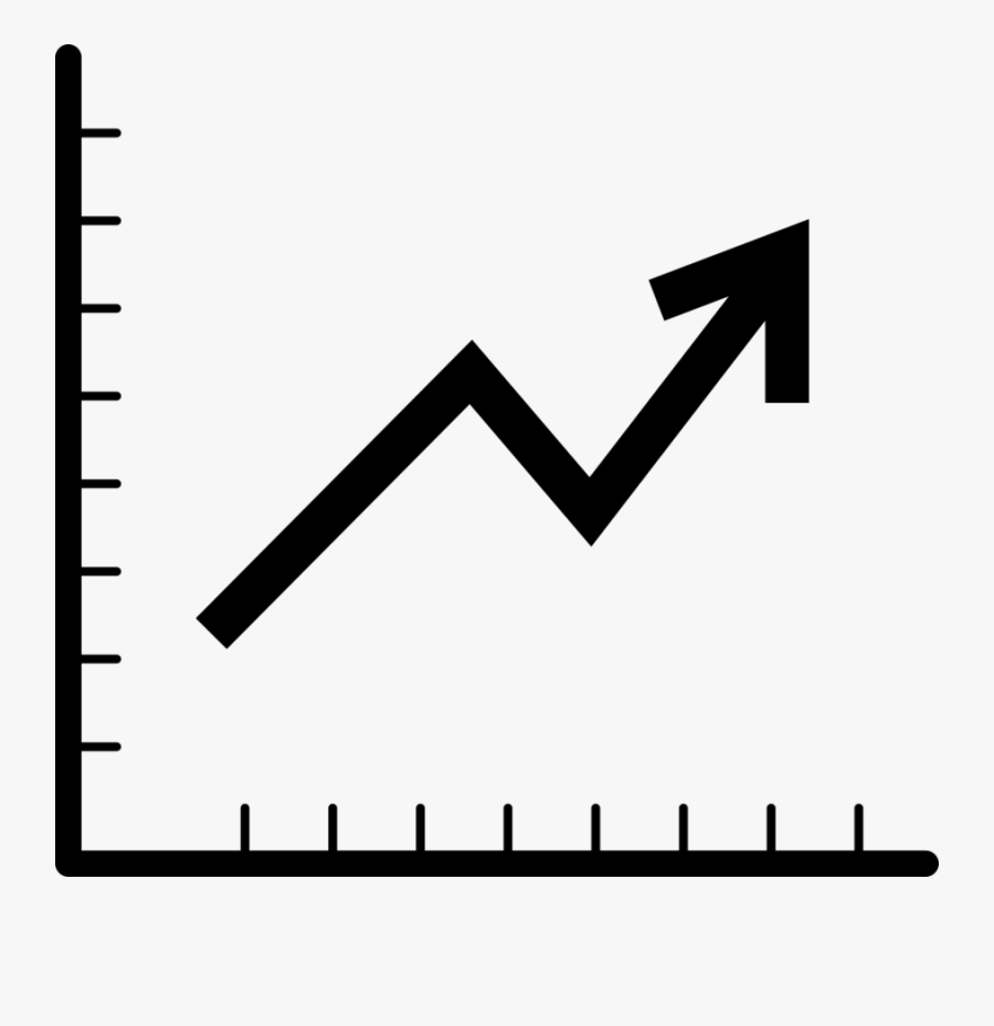 Line Graph Icon White Clipart Line Chart Computer Icons - Line Graph Clipart Black And White, Transparent Clipart