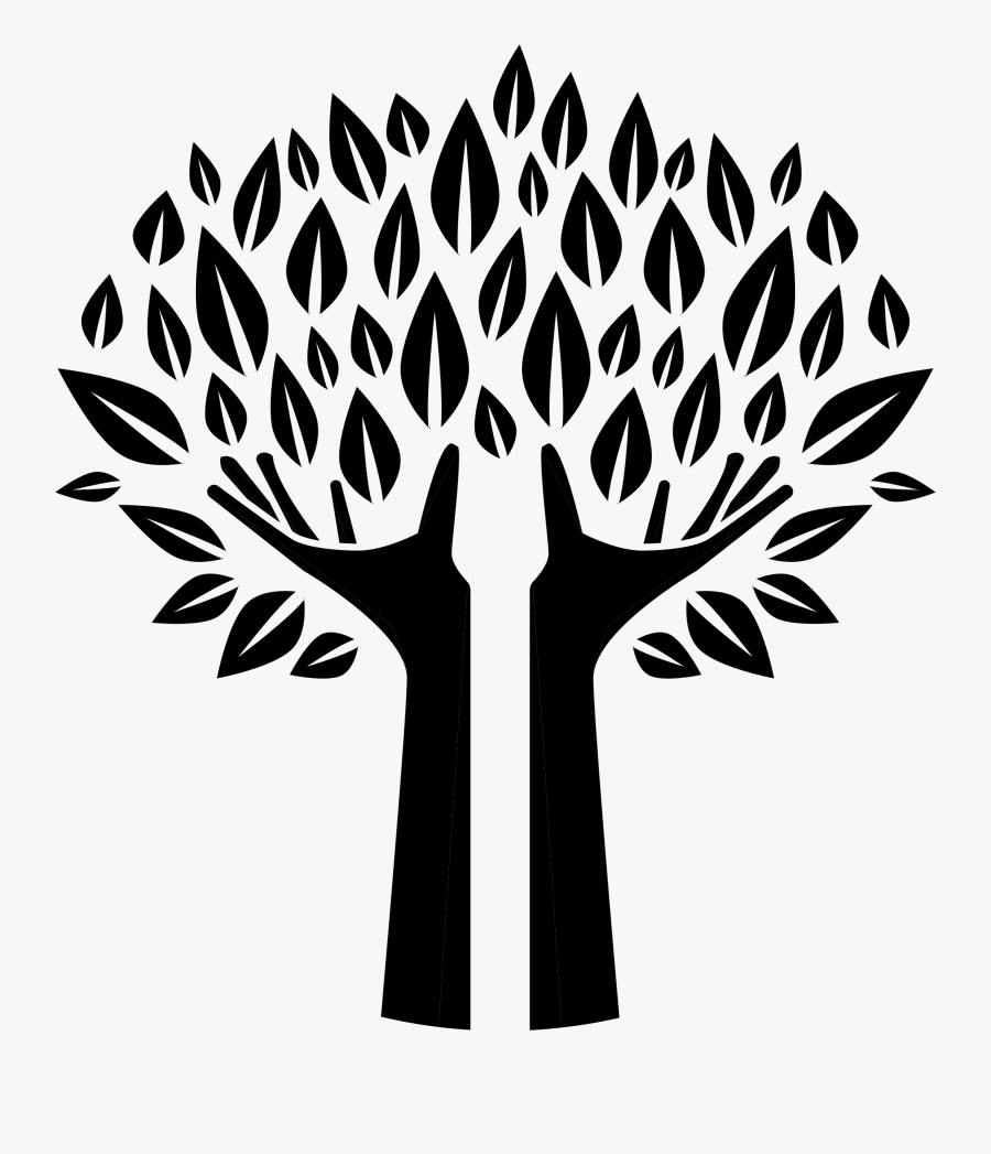 Hands Tree Silhouette Icons Png - Tree Hand Vector Png, Transparent Clipart