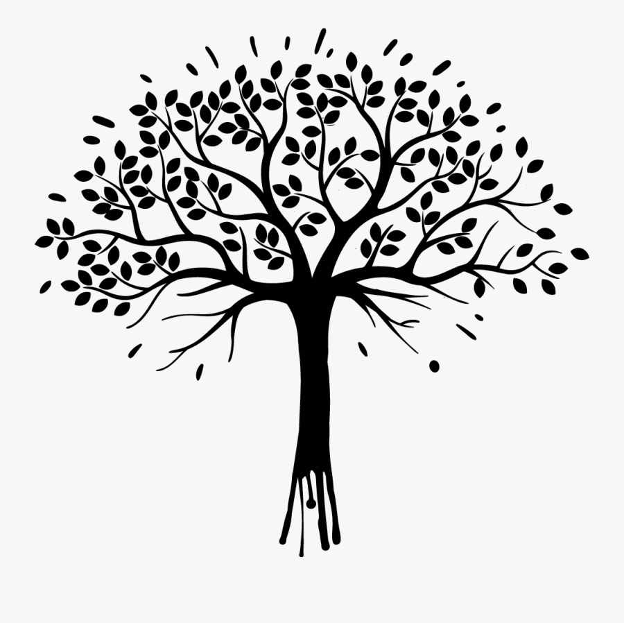 Transparent Tree Of Life Silhouette Png - Black And White Tree Clipart Free, Transparent Clipart
