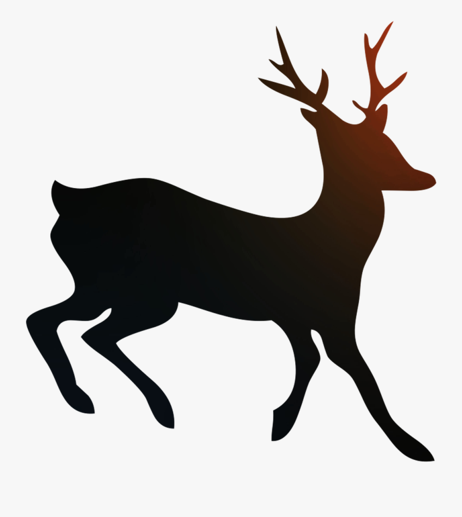 Reindeer Elk Antler Clip Art Silhouette - Elk, Transparent Clipart