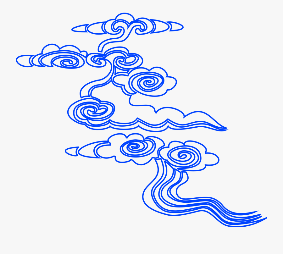 Xiangyun Linear Cloud Vector Line Graph Png And Image - Vector Graphics, Transparent Clipart