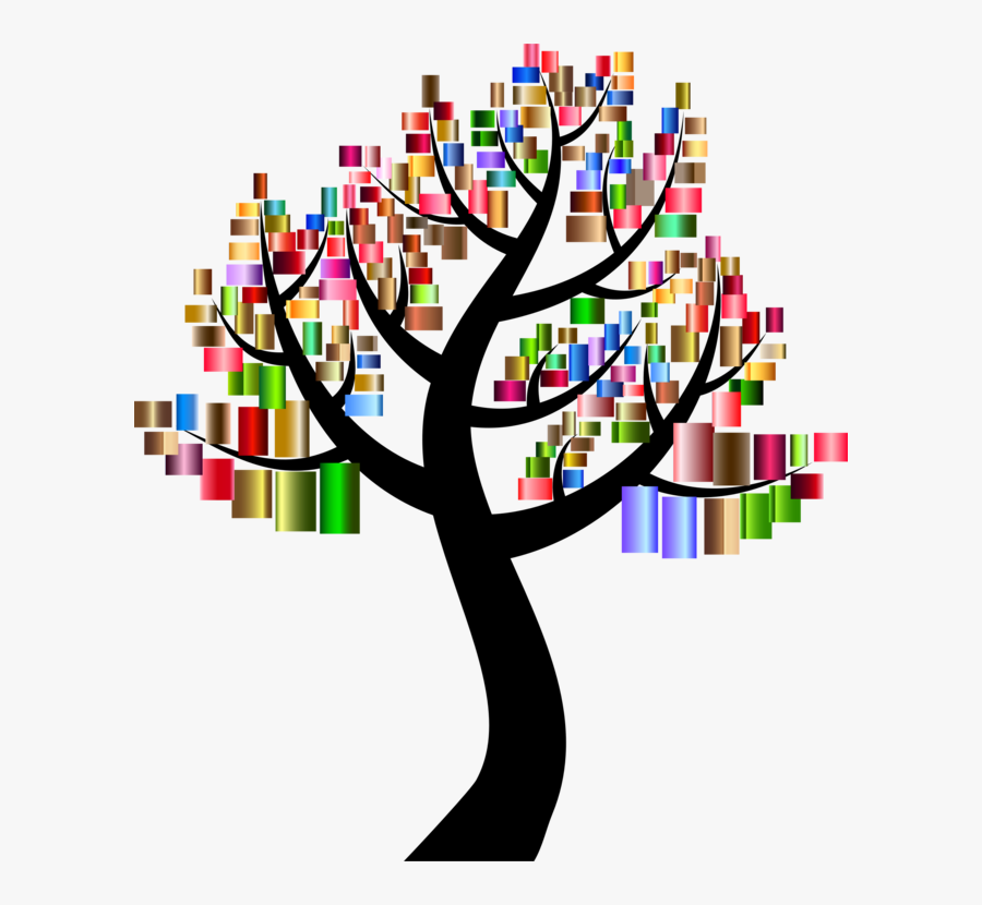 Human Behavior,flower,art - Tree With Colorful Leaves, Transparent Clipart