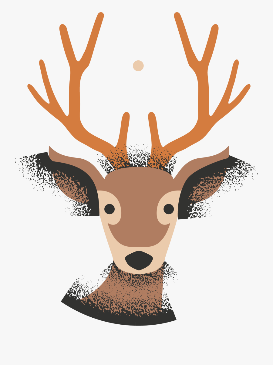 Transparent Antlers Clipart - กวาง เร น เดีย ร์ วาด, Transparent Clipart