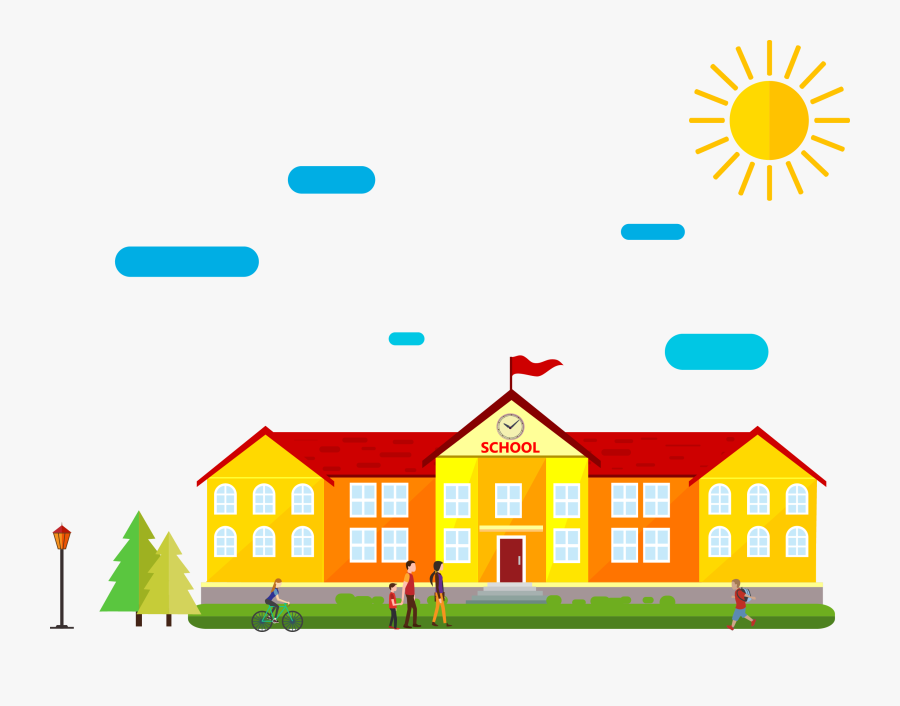 School Drawing At Getdrawings - School Cartoon Png, Transparent Clipart