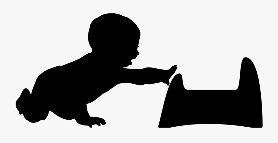 Transparent Baby Crawling Png - Silhouette Of A Baby Crawling, Transparent Clipart