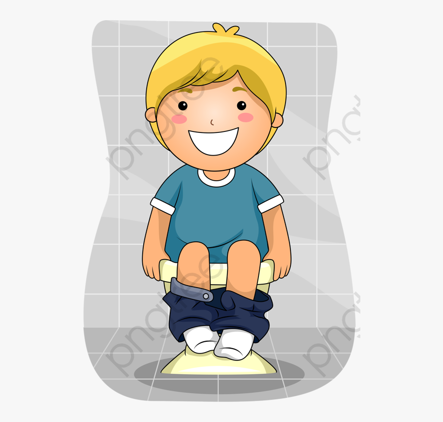 Transparent Toilet Clip Art - Boy Potty Training Clipart, Transparent Clipart