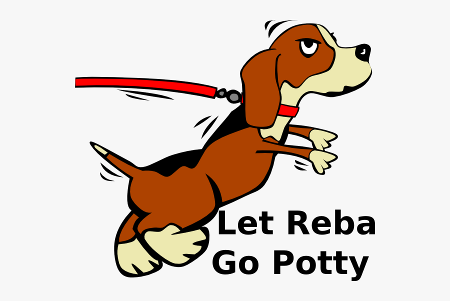Dog On A Leash, Transparent Clipart