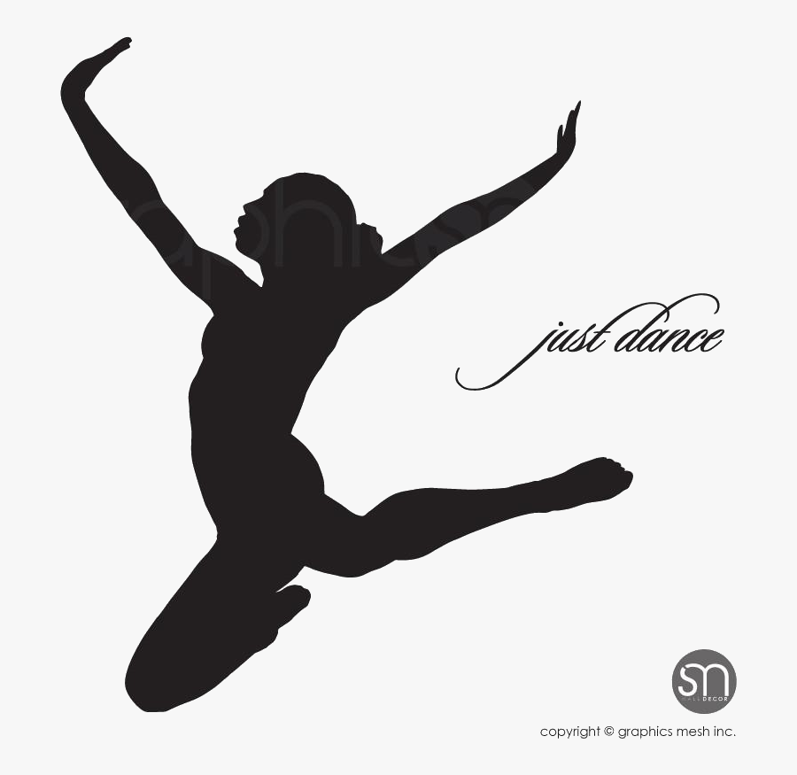 Just Dance Dancer Silhouette Wall Decal Graphicsmesh - Wall Decal, Transparent Clipart