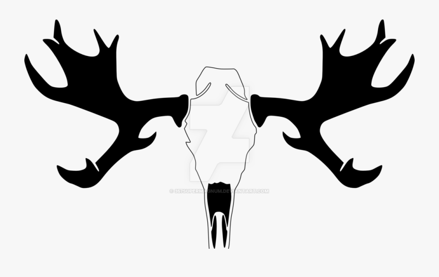 Transparent Moose Clip Art - Tattoo Moose Skull, Transparent Clipart