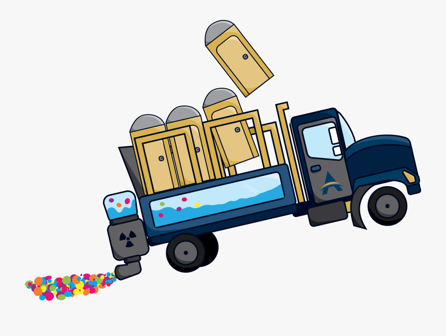 Porta Potty Truck For Game App Development, Transparent Clipart