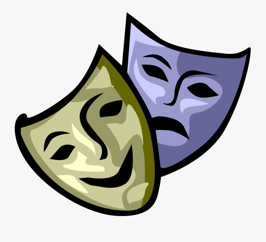 Drama Masks Clipart, Transparent Clipart