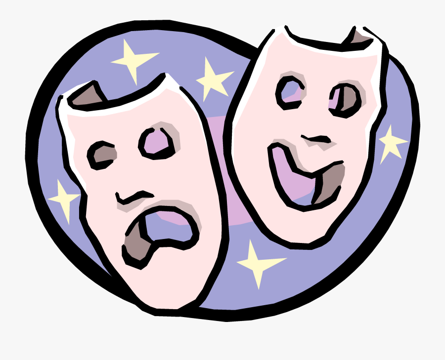 Cartoon Theatre Masks Transparent Drama Masks , Free Transparent