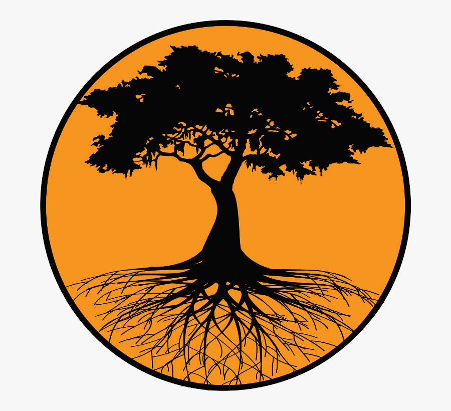 Clipart Tree Circle - Tree Roots And Top, Transparent Clipart