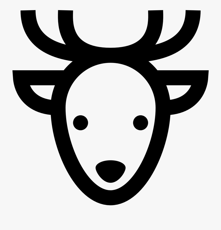 Transparent Reindeer Ears Clipart - Reindeer Icon Png, Transparent Clipart