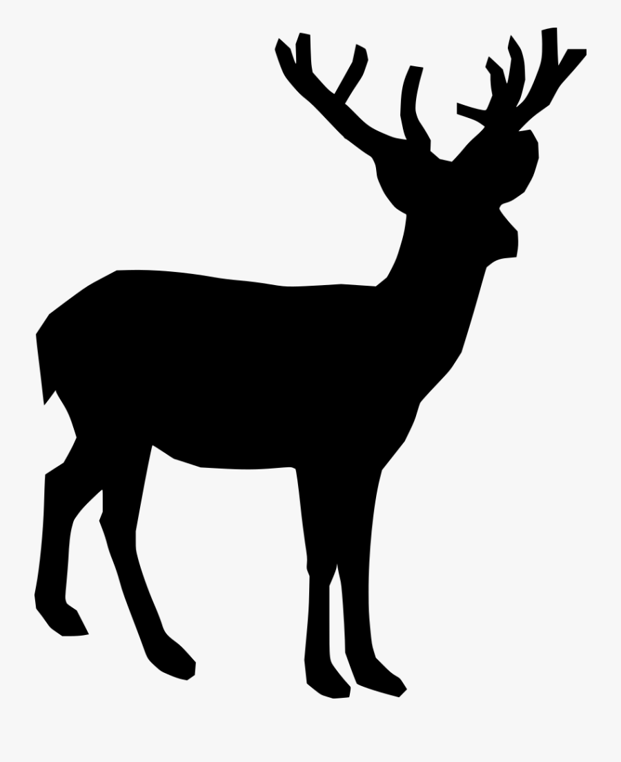 Deer Clipart Black And White - Black Deer Clipart, Transparent Clipart