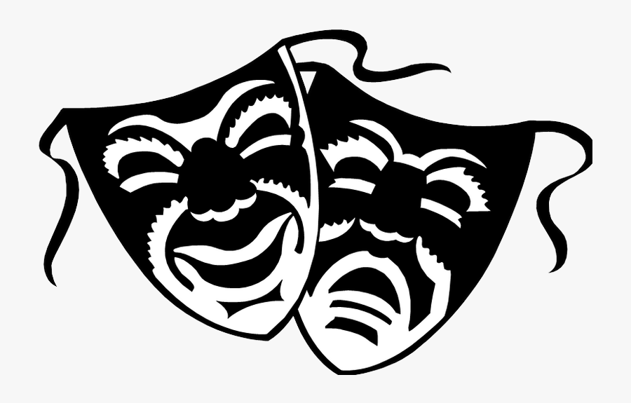 How To Draw Drama Masks - Les Genre De Theatre, Transparent Clipart