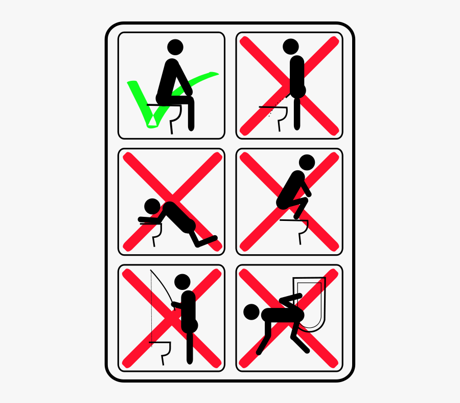 Toilet Instructions For Office, Transparent Clipart