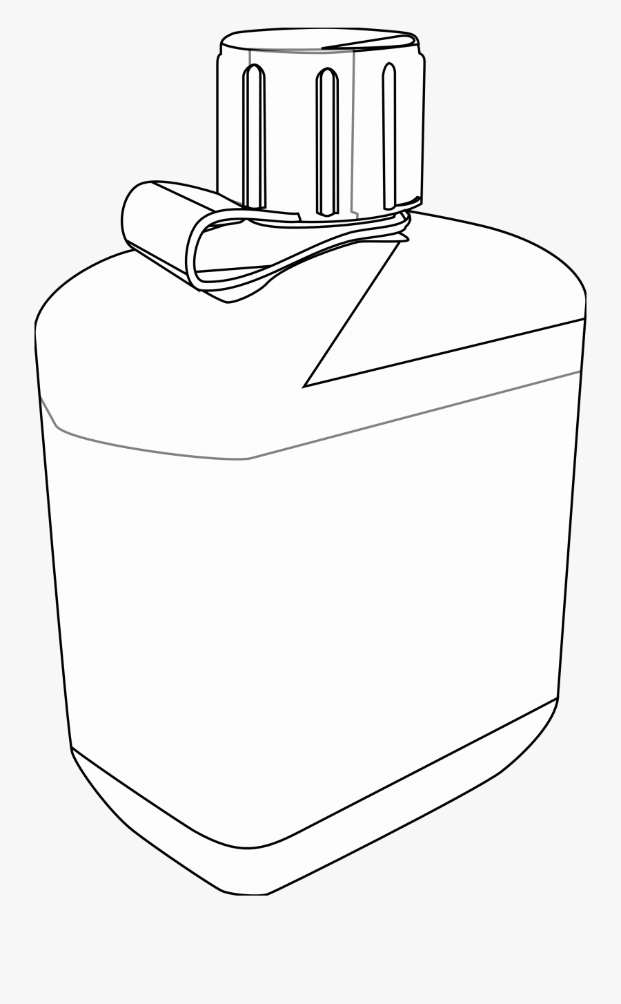 Canteen Black White Line Art Coloring Book Colouring - Illustration, Transparent Clipart