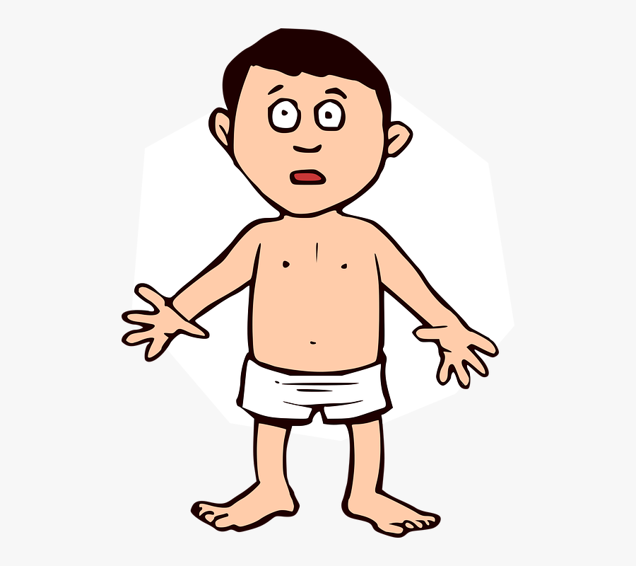 Transparent Boy Potty Clipart - Cartoon Man In Boxer Shorts, Transparent Clipart