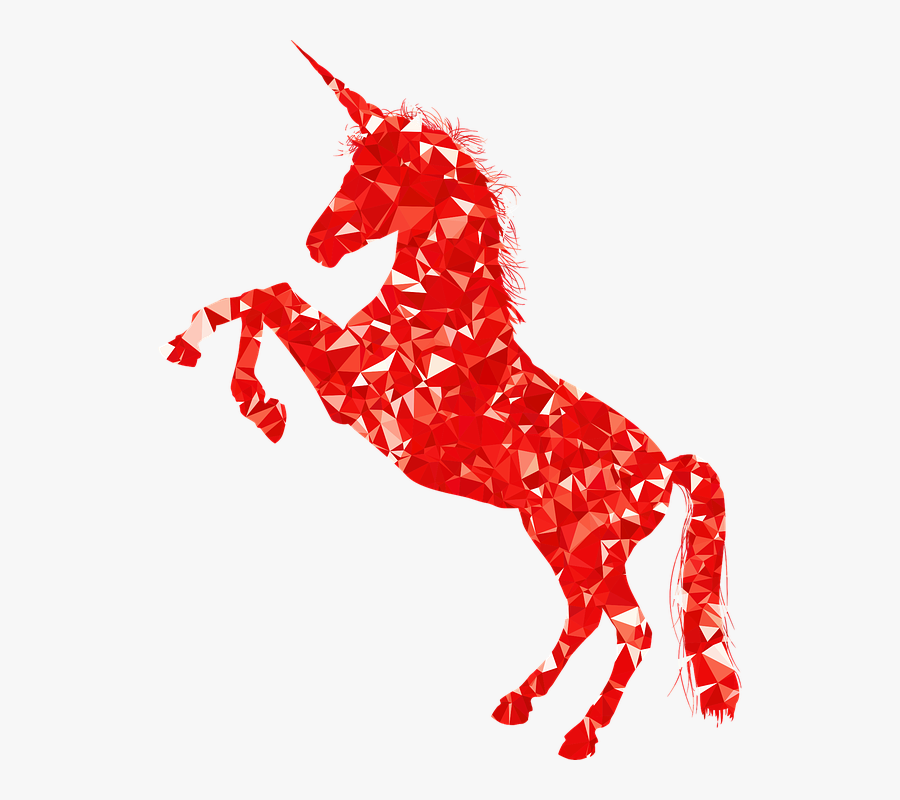 Red Unicorn Transparent, Transparent Clipart