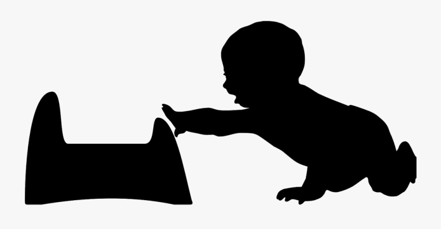 Most Kids Are Potty Trained At The Age Of 2 Or A Little - Baby Crawling Silhouette Png, Transparent Clipart