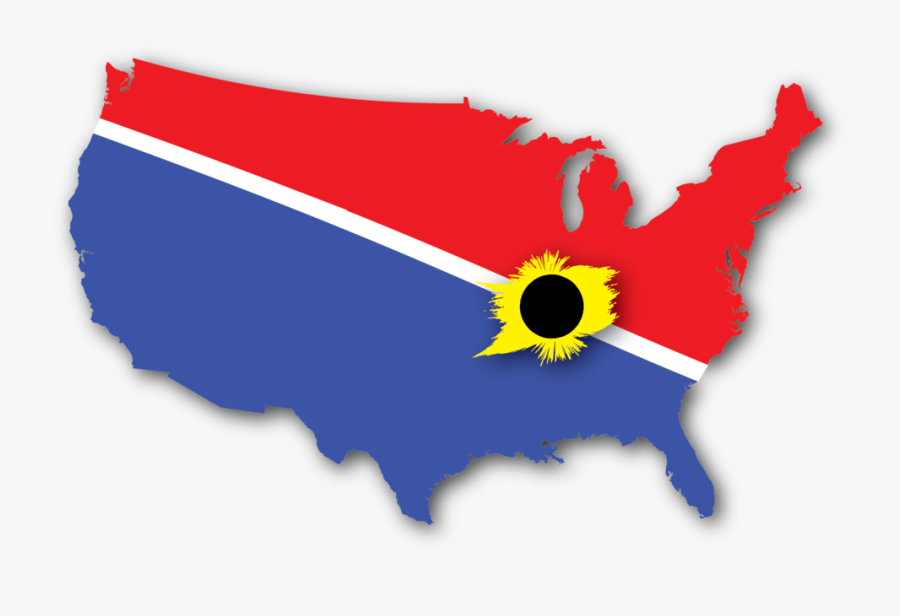Total Solar Eclipse 2017 Across The Usa Including The - Free Fourth Of July Svg, Transparent Clipart