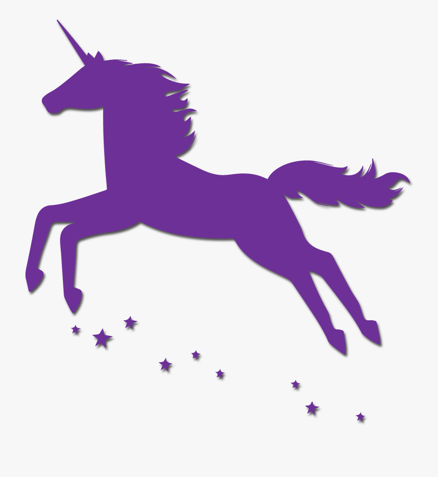 Unicorn Svg File Free , Transparent Cartoons - Purple Unicorn Silhouette, Transparent Clipart