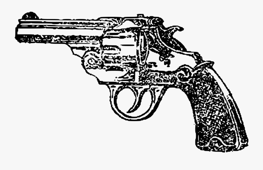 Pistol Clipart Pro Gun - ปืน โบราณ ลาย เส้น, Transparent Clipart