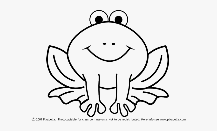 Cute Frog Clipart Black And White, Transparent Clipart