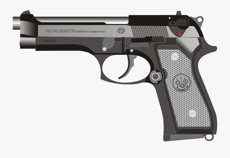 Gun Handgun Clipart - Gun Transparent Background, Transparent Clipart
