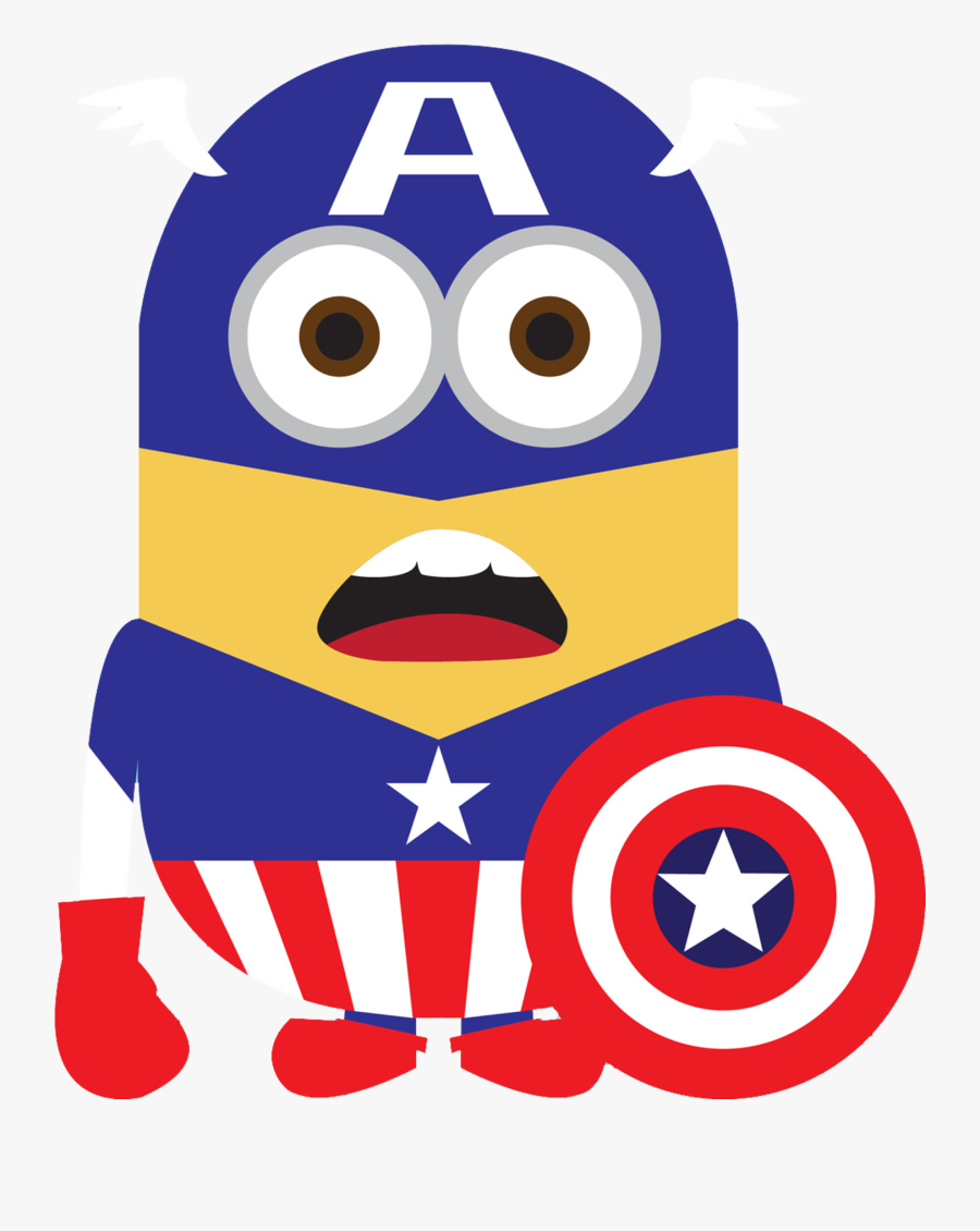 137563044 Added By Learmy At Captain America - Minions Avenger Hd Wallpaper For Iphone, Transparent Clipart