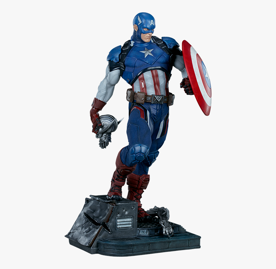 Captain America Premium Format Statue, Transparent Clipart