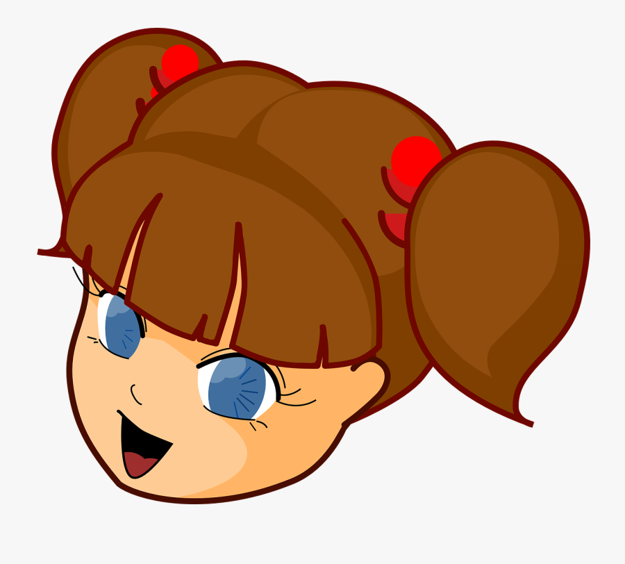 Presentation Cliparts 24, Buy Clip Art - Cute Girl Faces Clipart, Transparent Clipart