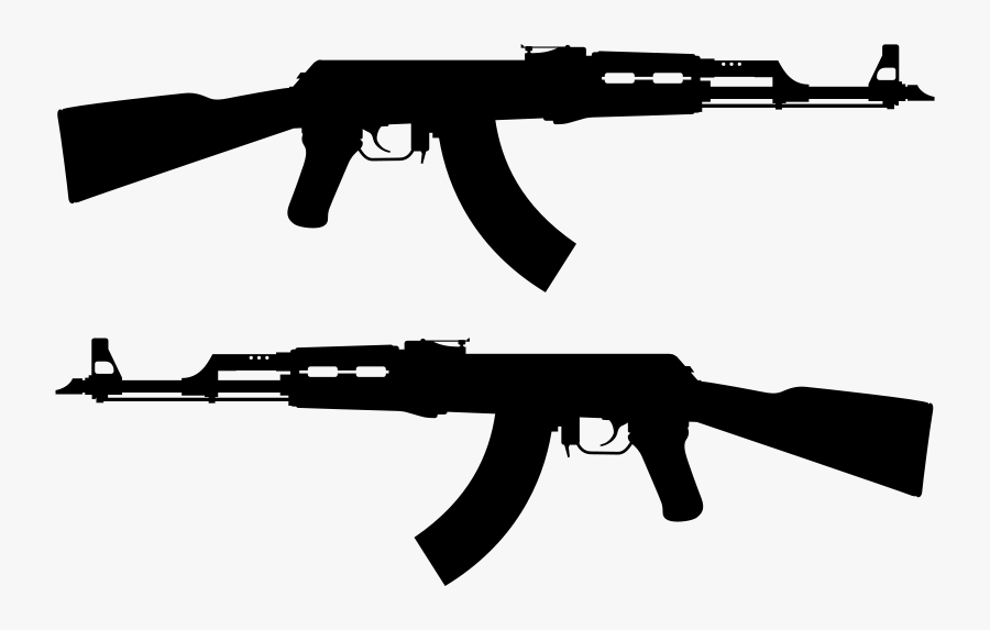 Gun Clipart Ak47 - Ak 47 Silhouette, Transparent Clipart