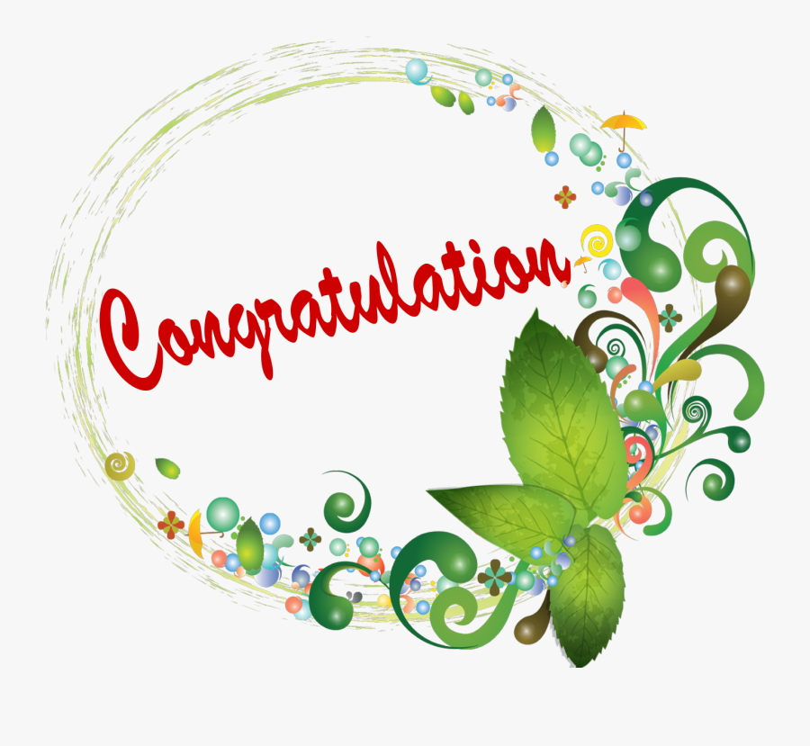 Congratulation Png Photo - Flower Colorful Clipart Design, Transparent Clipart