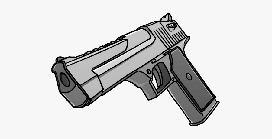 How To Draw Real Looking Gun - Drawing Gun Png, Transparent Clipart