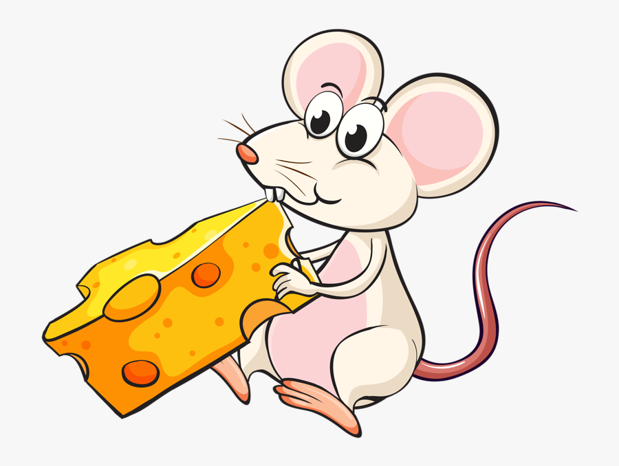 Mouse Cheese Png - Mouse Eating Cheese Cartoon, Transparent Clipart