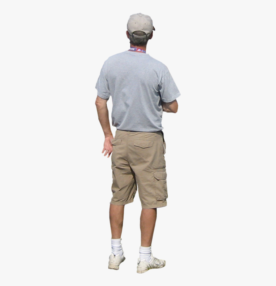 Khaki-pants - Standing People Back Png, Transparent Clipart