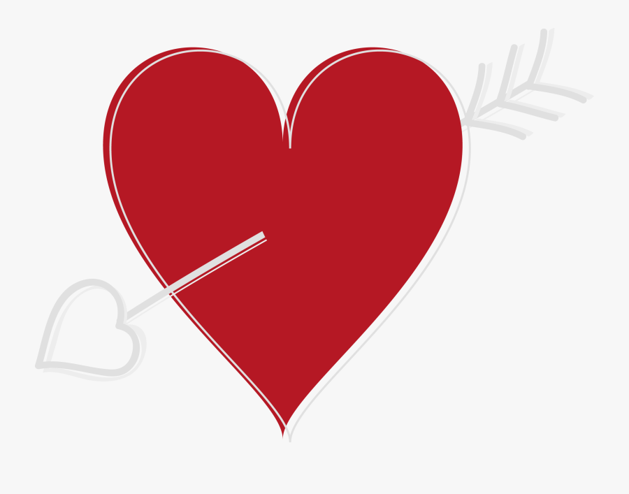 Transparent Heart And Arrow Png - Heart, Transparent Clipart