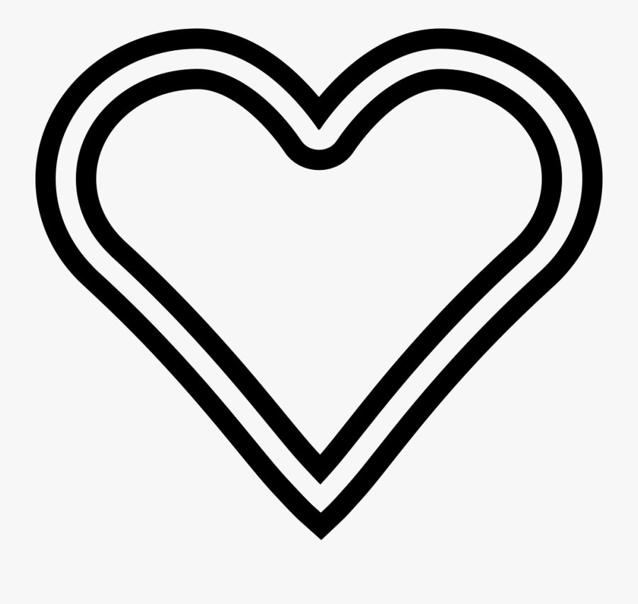 Passion Heart - Double Line Heart Shape, Transparent Clipart