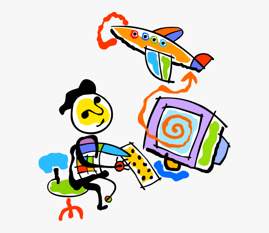 Vector Illustration Of Air Traffic Controller Maintains, Transparent Clipart