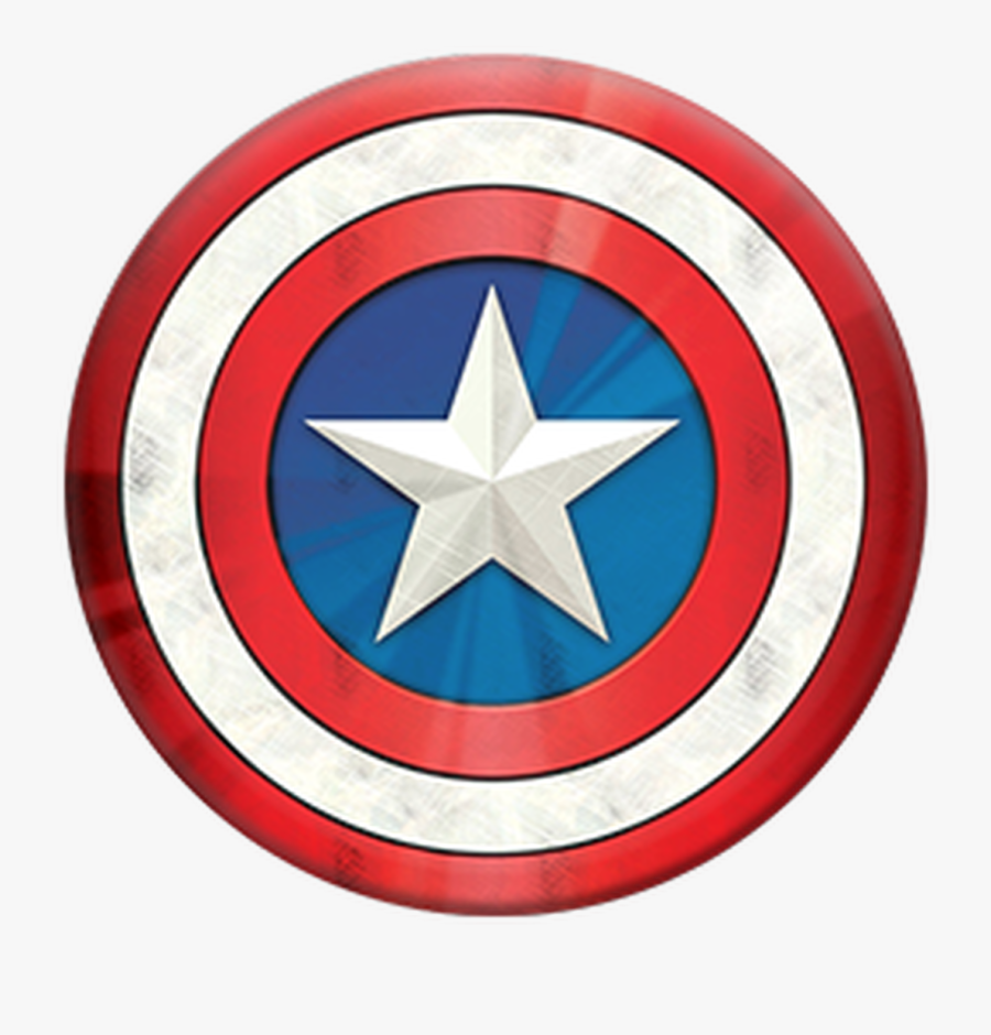 Captain America Shield Icon Pop Socket, Transparent Clipart