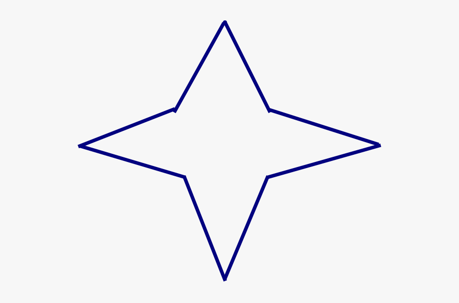 6 Point Star Yellow - Four Sided Star Jpeg, Transparent Clipart