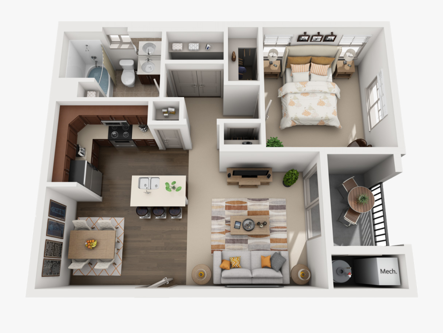 1x1a - Four Seasons Apartments Logan, Transparent Clipart