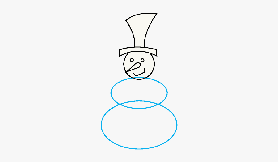 How To Draw Snowman - Line Art, Transparent Clipart