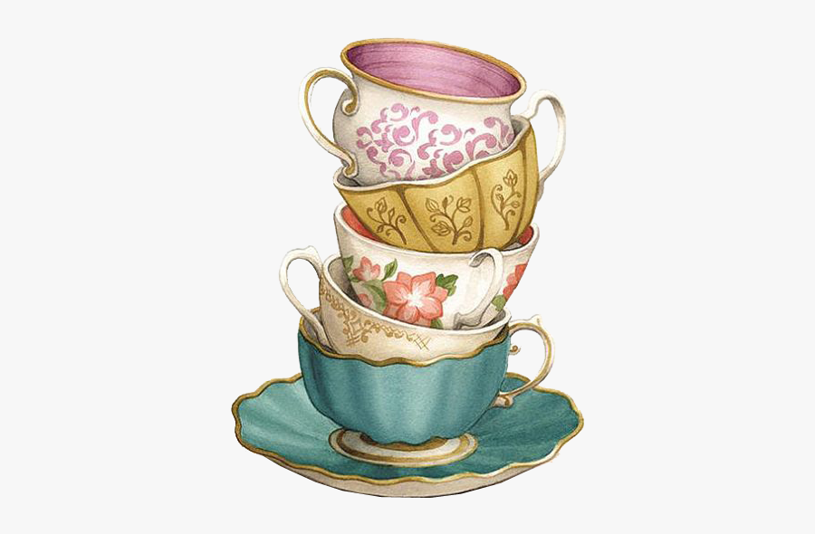 Teacup Coffee Saucer - Water Color Tea Cup, Transparent Clipart
